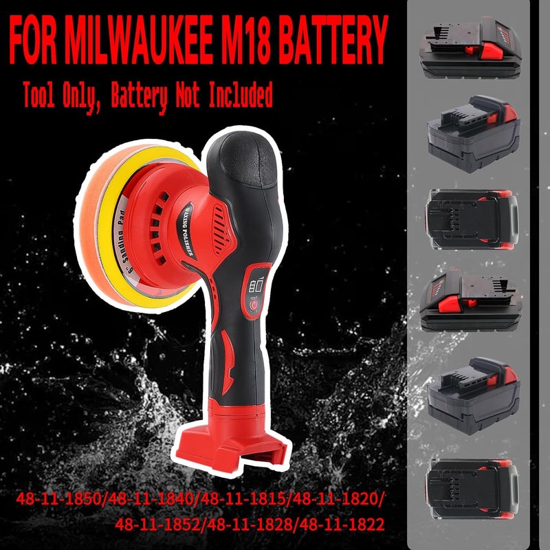 Alrigon Cordless Car Buffer Polisher for Milwaukee m18 Battery, Power Polisher for Car Detailing/Polishing/Waxing(Battery Not Included) - Image 2